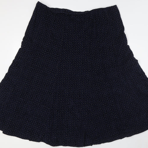 Marks and Spencer Womens Blue Polyester A-Line Skirt Size 22