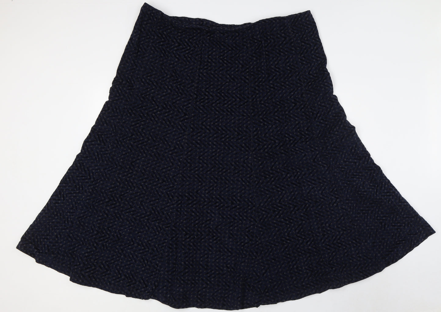 Marks and Spencer Womens Blue Polyester A-Line Skirt Size 22