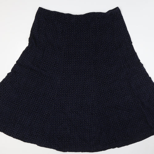 Marks and Spencer Womens Blue Polyester A-Line Skirt Size 22