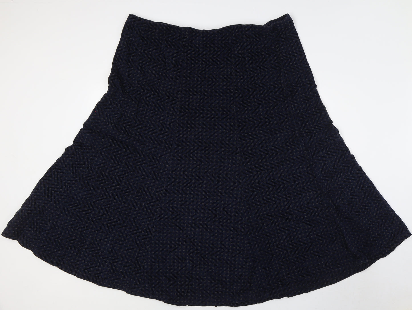 Marks and Spencer Womens Blue Polyester A-Line Skirt Size 22