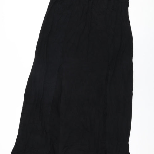 Select Womens Black Viscose Maxi Skirt Size 18