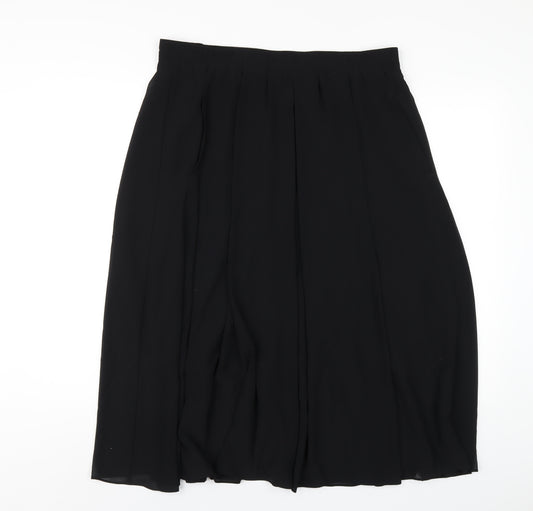 Hush Womens Black Polyester A-Line Skirt Size 16