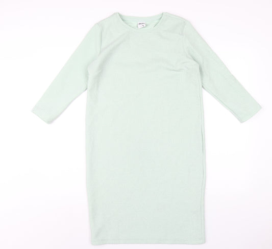 VERO MODA Womens Green Polyester A-Line Size S Round Neck Pullover