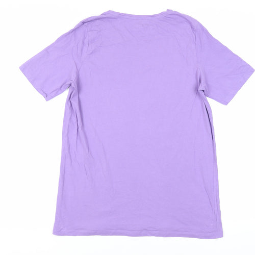 Sinsay Mens Purple Cotton T-Shirt Size M Crew Neck