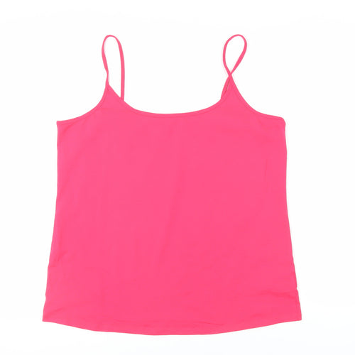 NEXT Womens Pink Cotton Camisole Tank Size 22 Scoop Neck