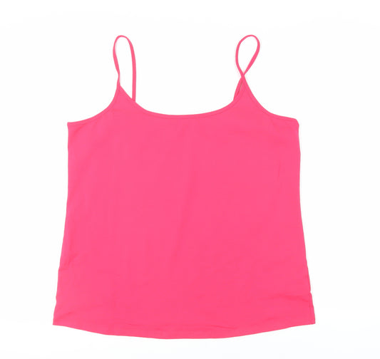 NEXT Womens Pink Cotton Camisole Tank Size 22 Scoop Neck