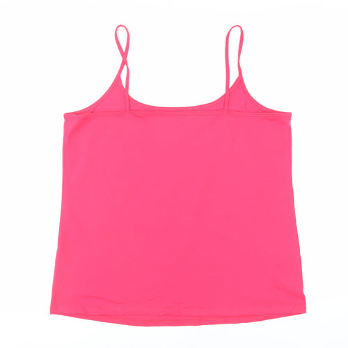 NEXT Womens Pink Cotton Camisole Tank Size 22 Scoop Neck