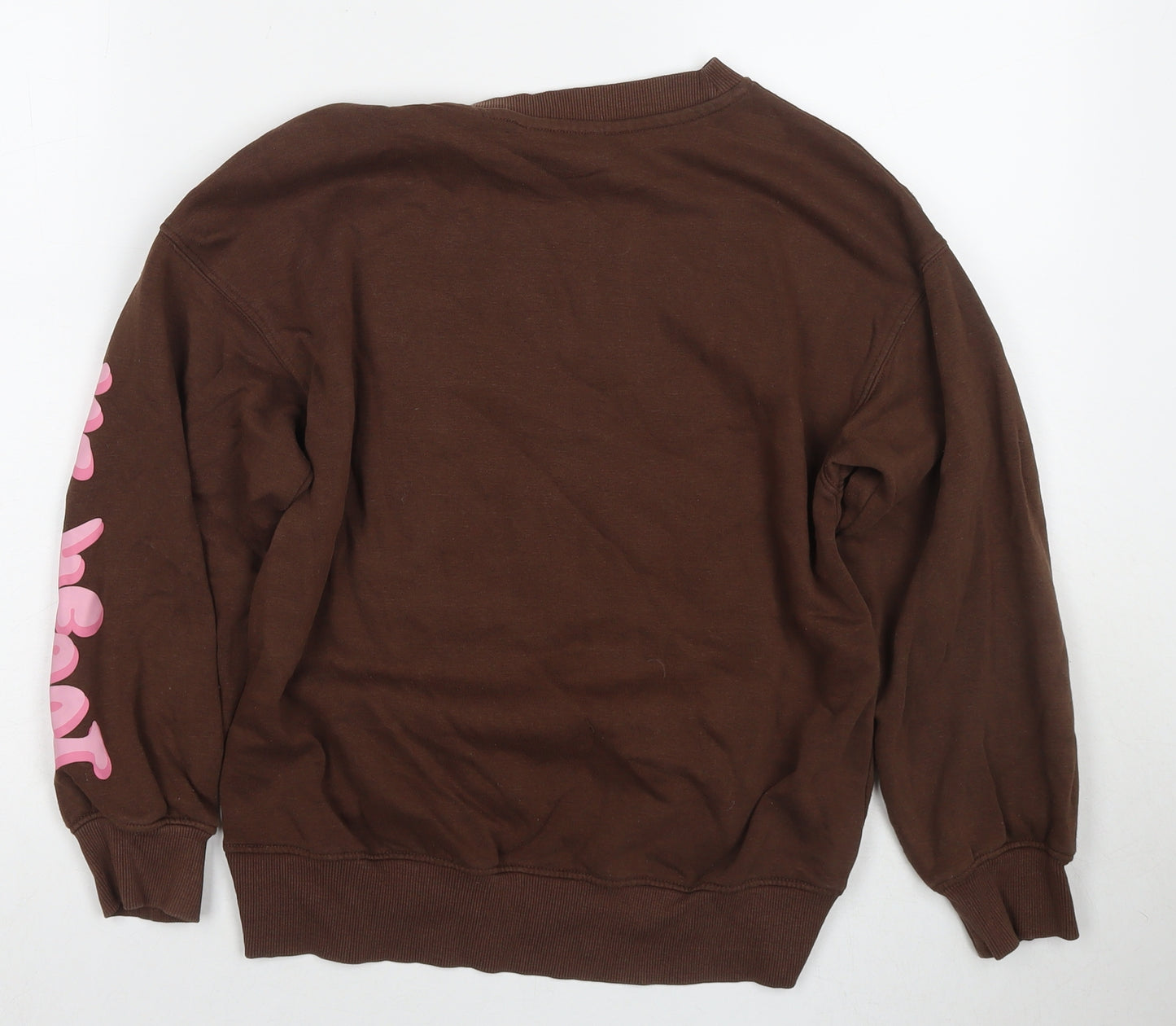 H&M Girls Brown Cotton Pullover Sweatshirt Size 8-9 Years Pullover - Kind Heart Age 8-10 Years