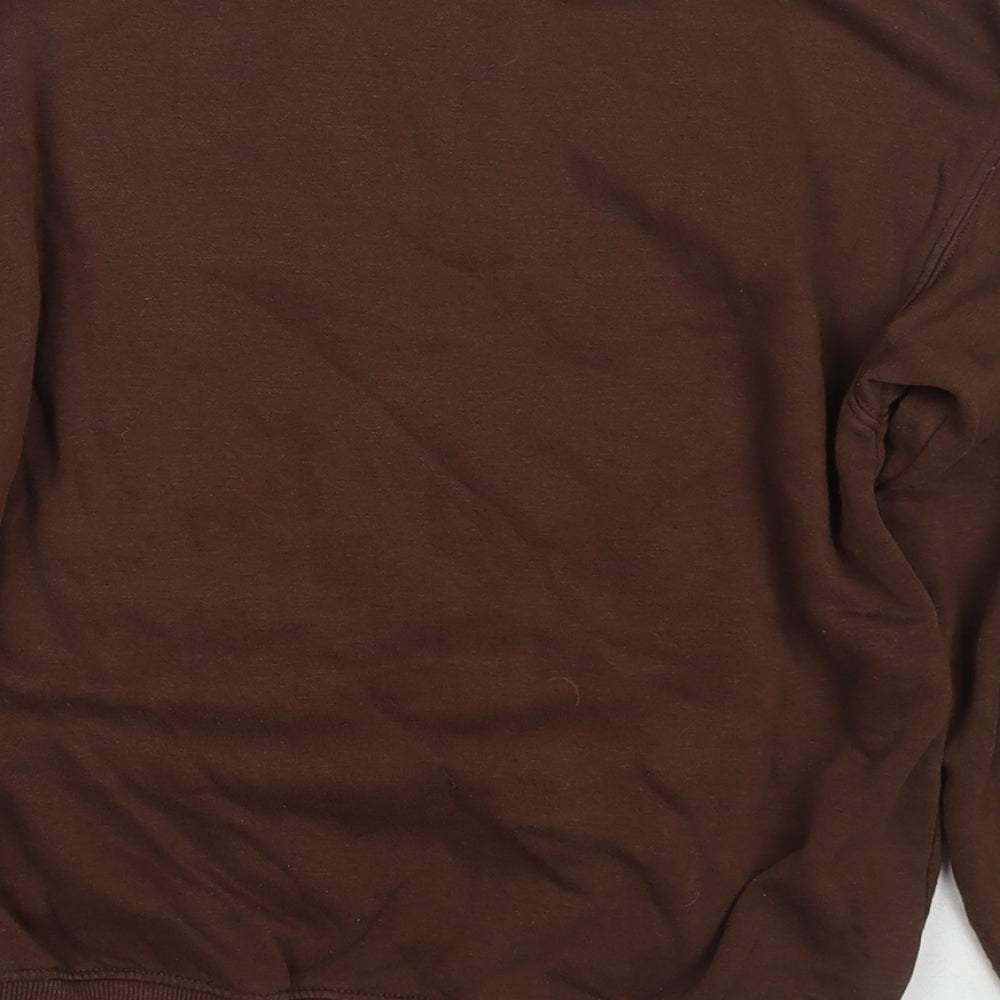 H&M Girls Brown Cotton Pullover Sweatshirt Size 8-9 Years Pullover - Kind Heart Age 8-10 Years