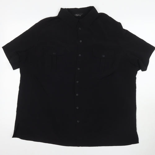 Bonmarché Womens Black Polyester Basic Button-Up Size 22 Collared