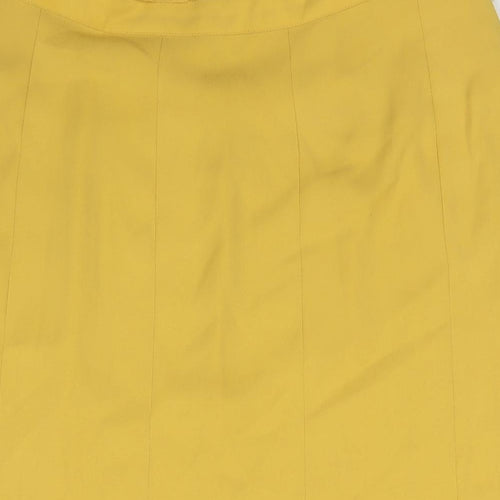 Windsmoor Womens Yellow Polyester Maxi Skirt Size 18 Zip