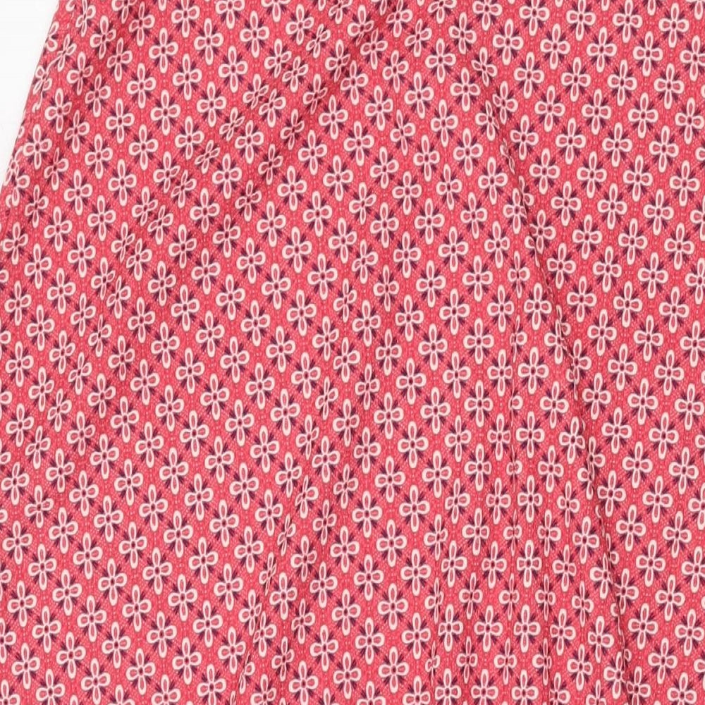 NEXT Womens Pink Geometric Polyester A-Line Skirt Size 14