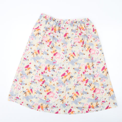 Honor Miliburn Womens Multicoloured Floral Polyester A-Line Skirt Size 14