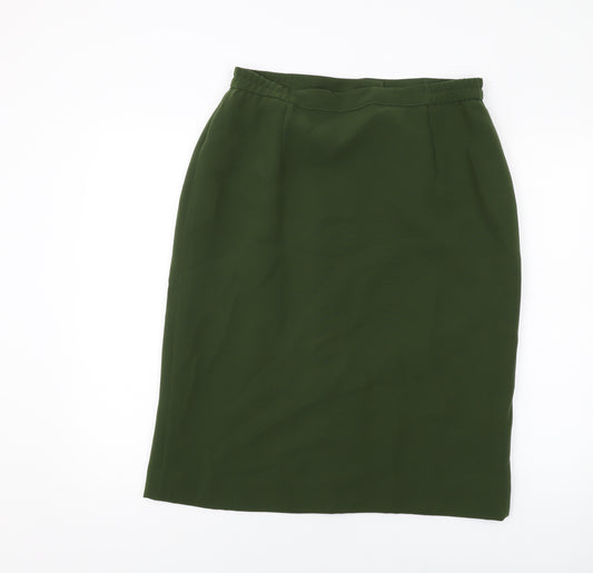 Eastex Womens Green Polyester A-Line Skirt Size 16 Zip