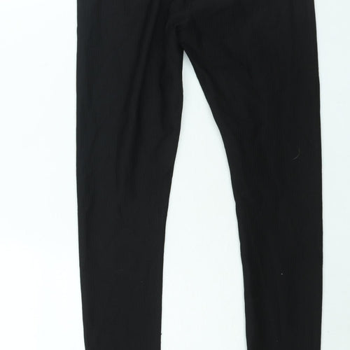 New Look Womens Black Polyester Cropped Leggings Size 10 L28 in