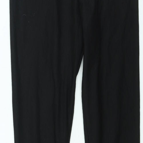 New Look Womens Black Polyester Cropped Leggings Size 10 L28 in