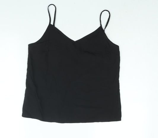 Marks and Spencer Womens Black Polyester Camisole Blouse Size 10 V-Neck