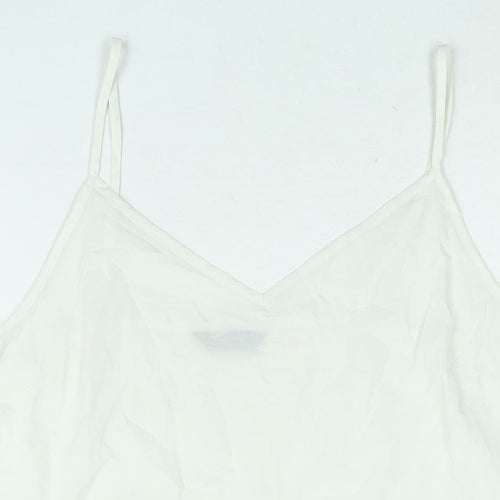 Marks and Spencer Womens White Polyester Camisole Blouse Size 14 V-Neck