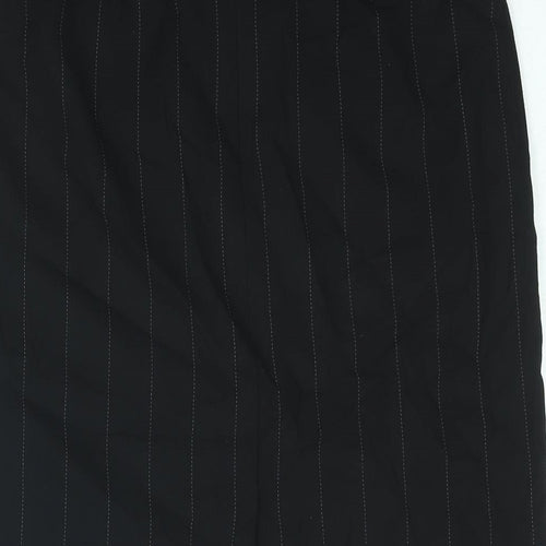 NEXT Womens Black Striped Polyester Straight & Pencil Skirt Size 8 Zip