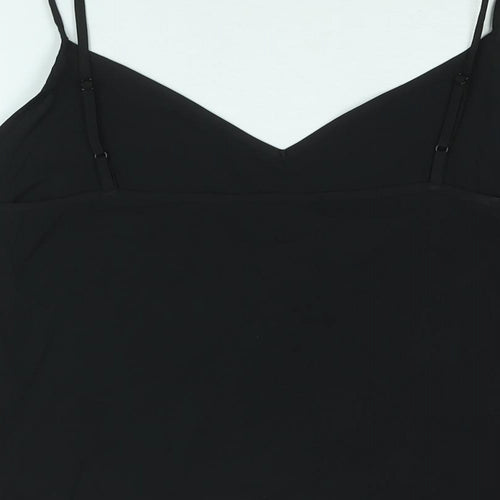 Marks and Spencer Womens Black Polyester Camisole Blouse Size 14 V-Neck