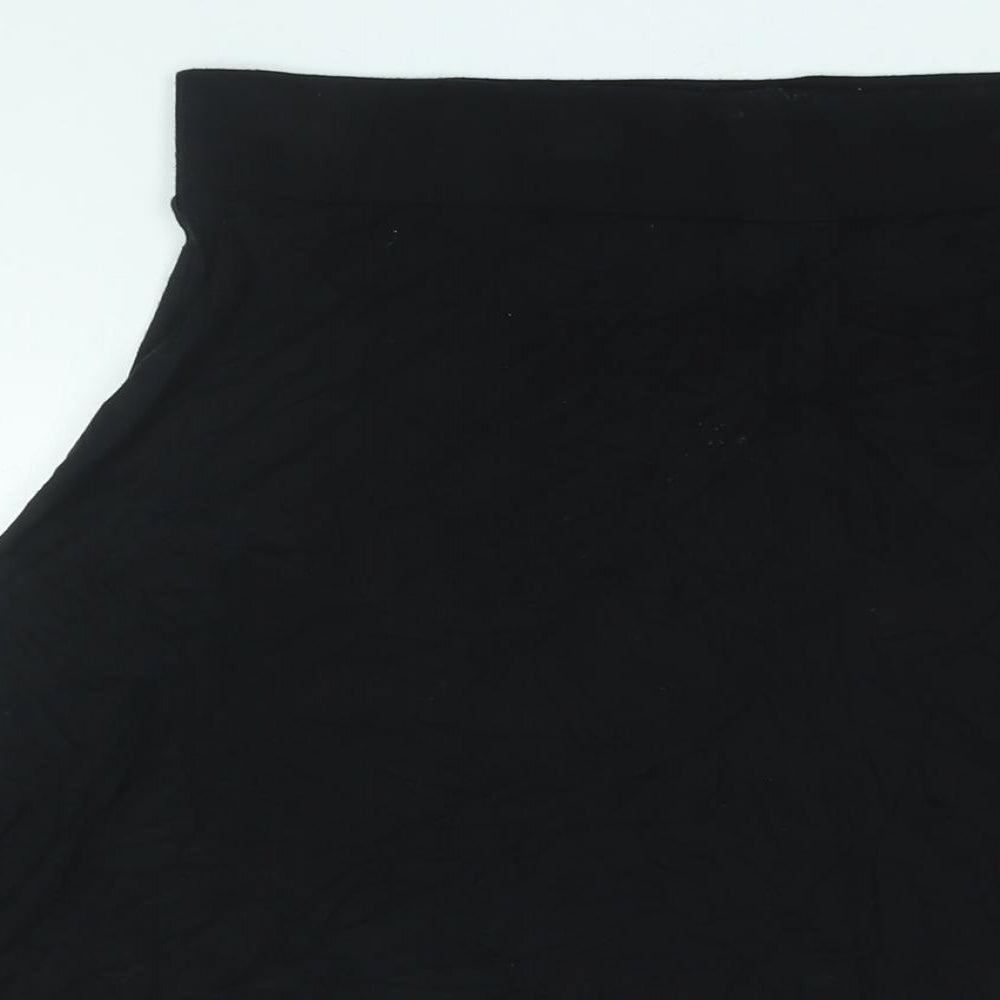 Marks and Spencer Womens Black Viscose A-Line Skirt Size 8