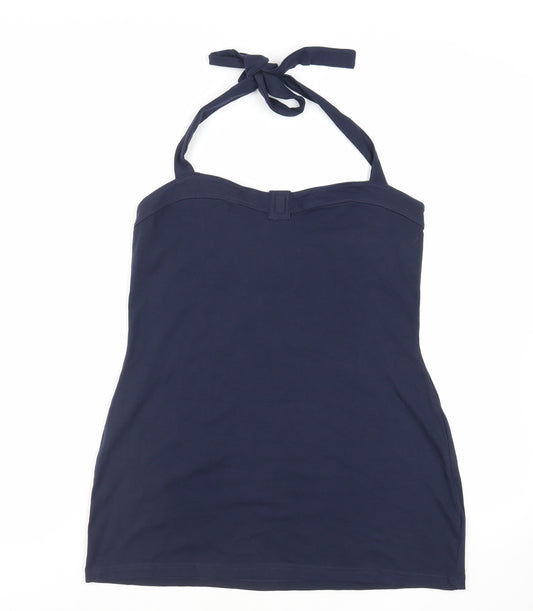 NEXT Womens Blue Cotton Basic Tank Size 18 Halter