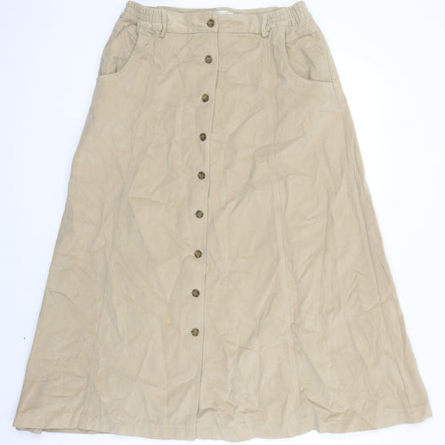 The house of Bruar Womens Beige Chlorofibre A-Line Skirt Size 18 - Elasticated Waist