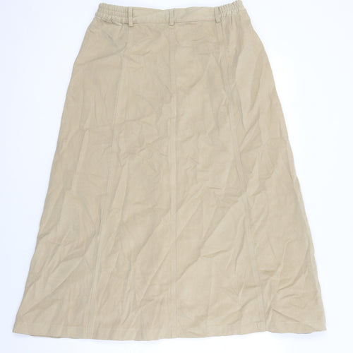 The house of Bruar Womens Beige Chlorofibre A-Line Skirt Size 18 - Elasticated Waist