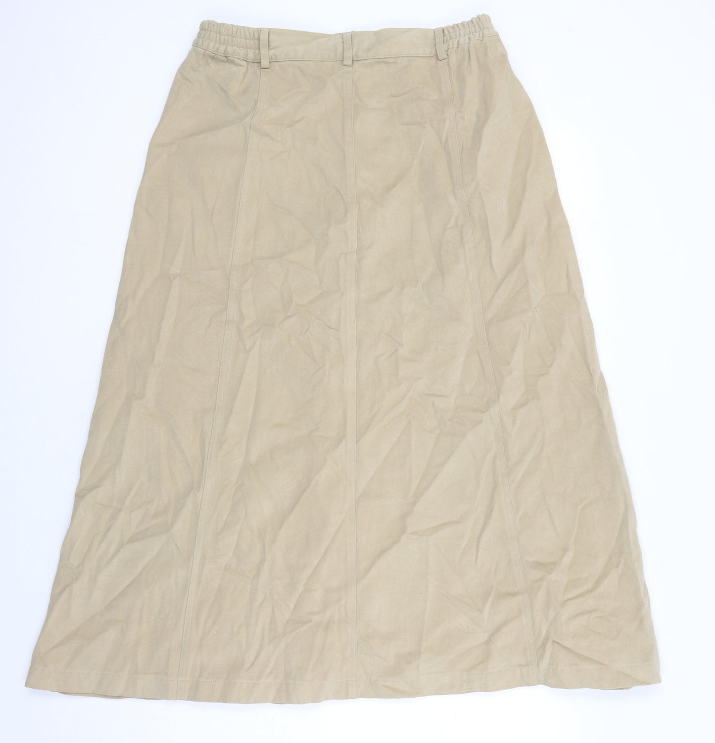 The house of Bruar Womens Beige Chlorofibre A-Line Skirt Size 18 - Elasticated Waist