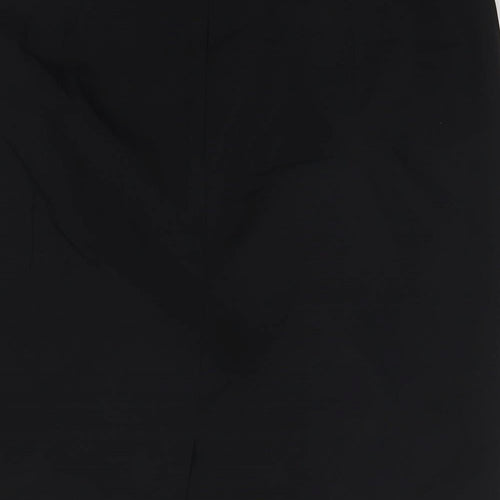 Marks and Spencer Womens Black Polyester A-Line Skirt Size 14 Zip