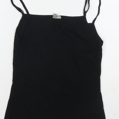 ASOS Womens Black Polyester Basic Tank Size 6 Round Neck