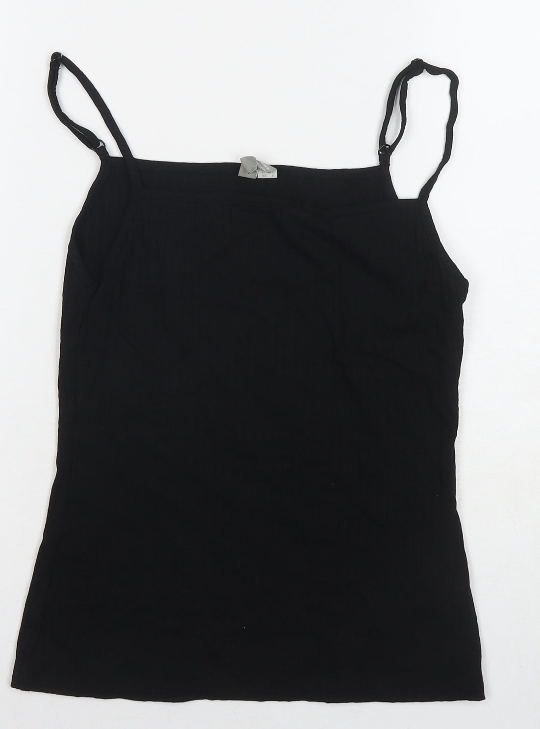 ASOS Womens Black Polyester Basic Tank Size 6 Round Neck