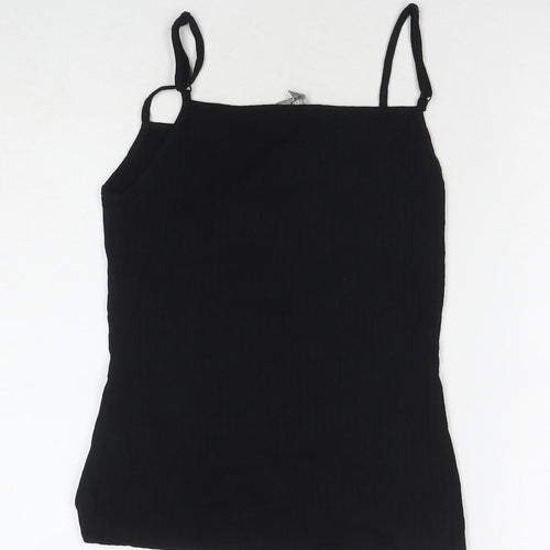 ASOS Womens Black Polyester Basic Tank Size 6 Round Neck