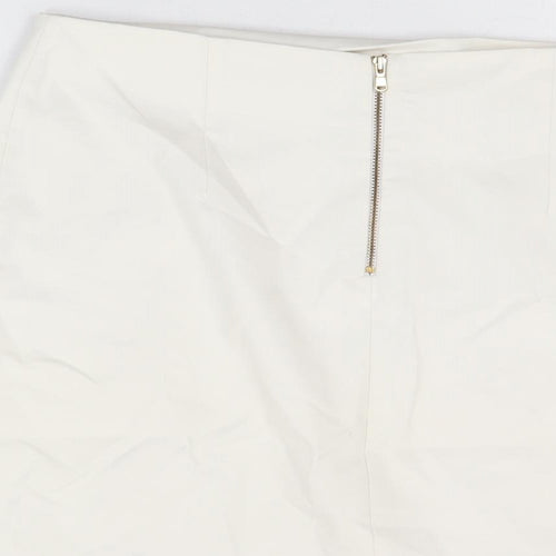 Sophene Womens White Polyester Straight & Pencil Skirt Size 14 Zip