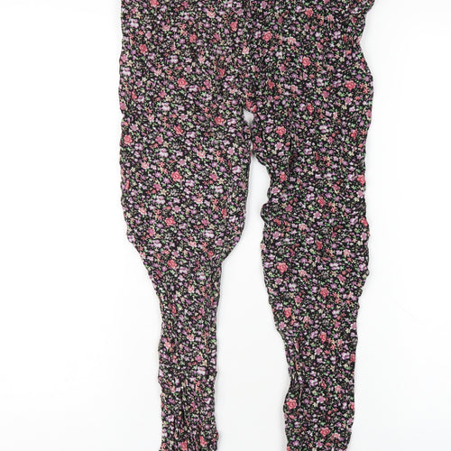 Select Womens Multicoloured Floral Viscose Sweatpants Trousers Size 12 L29 in Regular