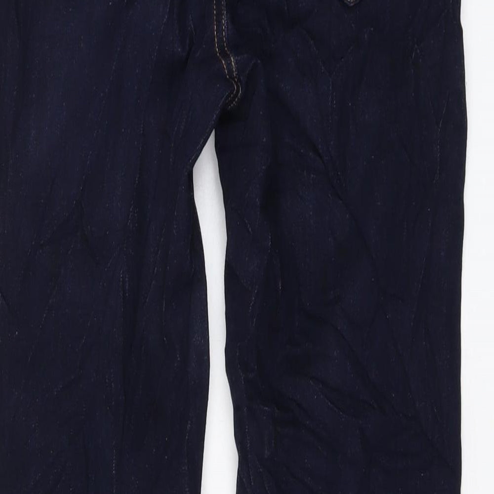 Marks and Spencer Womens Blue Cotton Skinny Jeans Size 10 L28 in Regular Button