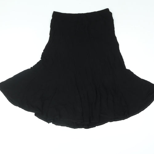 Laura Ashley Womens Black Viscose Trumpet Skirt Size 8