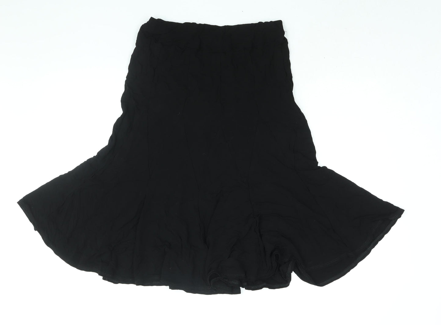 Laura Ashley Womens Black Viscose Trumpet Skirt Size 8