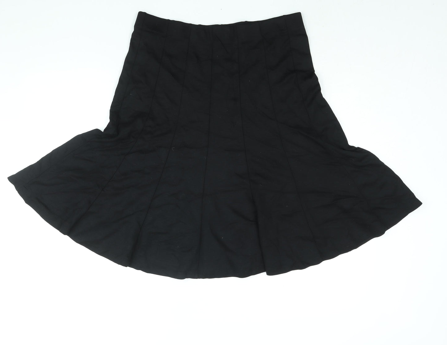 Marks and Spencer Womens Black Viscose Trumpet Skirt Size 14