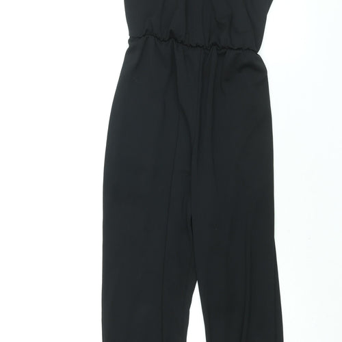 Miss Selfridge Womens Black Polyester Jumpsuit One-Piece Size 6 L24 in Zip