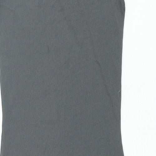 Missguided Womens Grey Polyester Bodycon Size 10 Scoop Neck Pullover