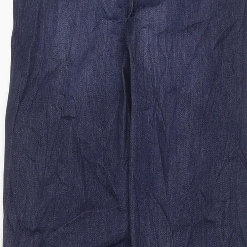 Marks and Spencer Womens Blue Cotton Straight Jeans Size 10 L30 in Regular Zip