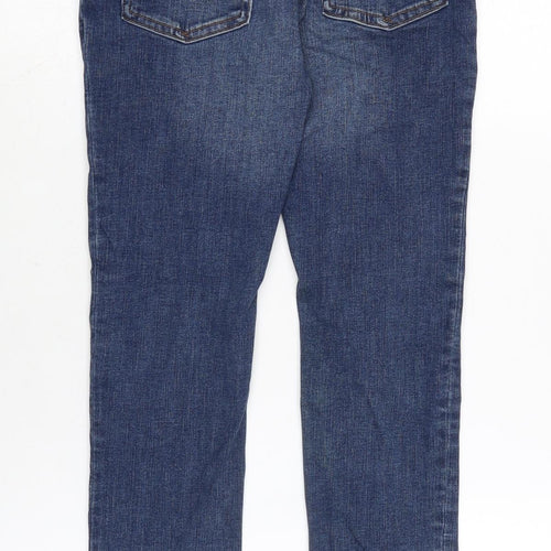 Gap Girls Blue Cotton Straight Jeans Size 10 Years L24 in Regular Zip