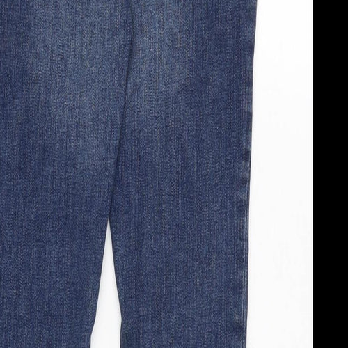 Gap Girls Blue Cotton Straight Jeans Size 10 Years L24 in Regular Zip