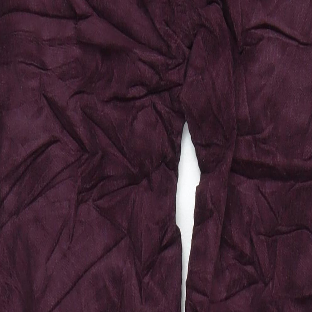 M&S Womens Purple Cotton Straight Jeans Size 10 L29 in Regular