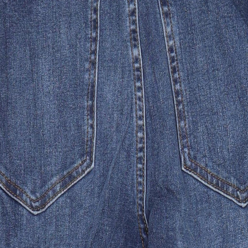 M&S Womens Blue Cotton Skinny Jeans Size 10 L26 in Regular