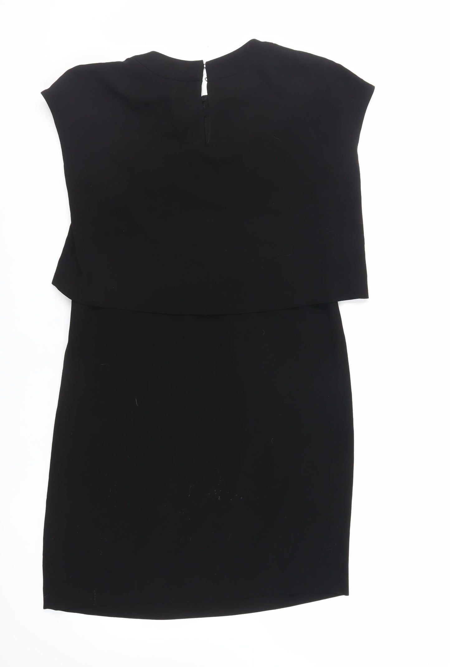 Gerard Darel Womens Black Polyester Sheath Size 8 Round Neck Zip - Layered