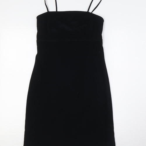 NEXT Womens Black Polyester Pencil Dress Size 8 Square Neck