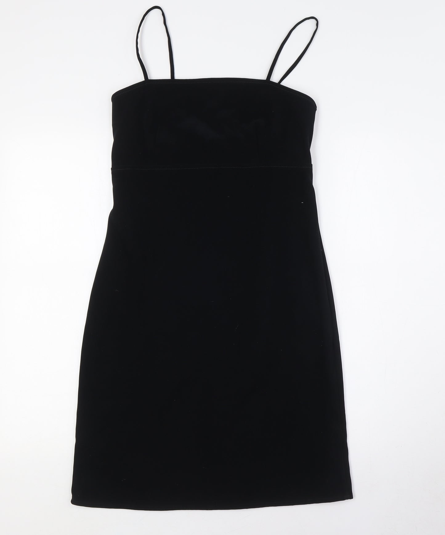 NEXT Womens Black Polyester Pencil Dress Size 8 Square Neck