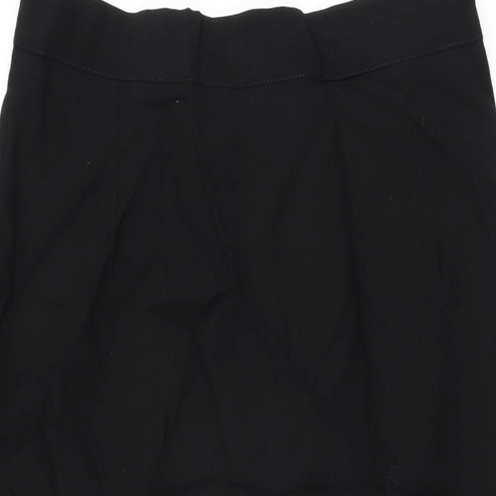 Wallis Womens Black Viscose Straight & Pencil Skirt Size 14 Zip